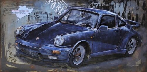 Metal Art 3D schilderij 'Porsche 911'