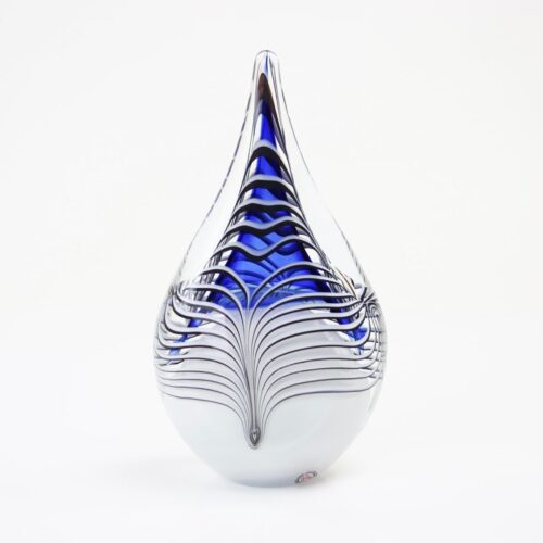 Loranto Kristal glas druppel spiraal 'Blauw'