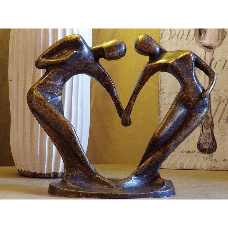 boycot limoen feit Bronzartes bronzen beeld 'Happy Couple' - bronzen beeld - 30 x 24 cm
