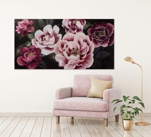 Schilderij 'Pretty blossoms in pink'