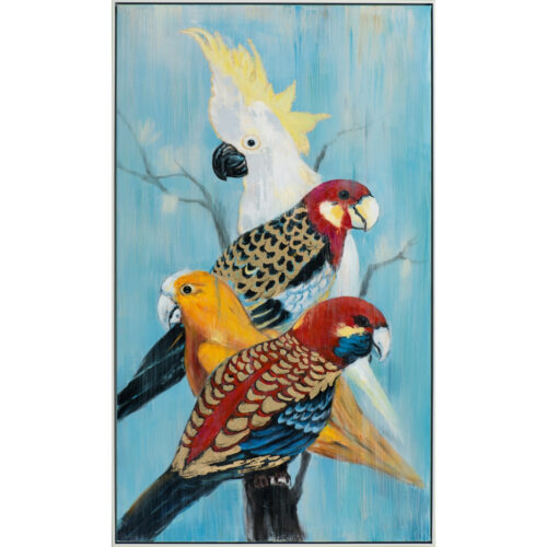 Schilderij 'Kaketoe met papegaaien'