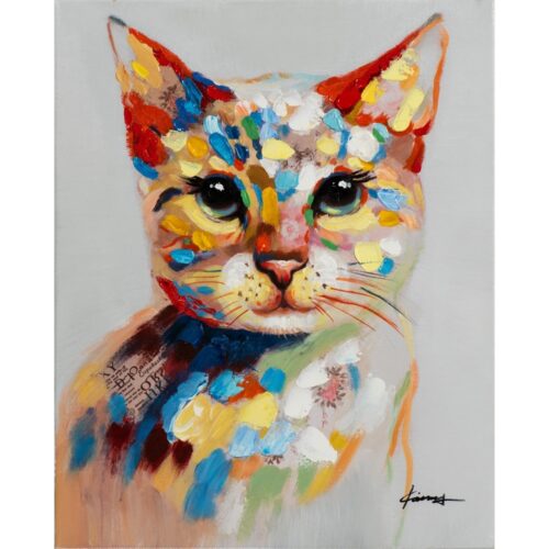 Schilderij 'Colorful Kitten'