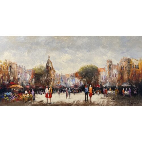 Henry Brand schilderij 'Markt'