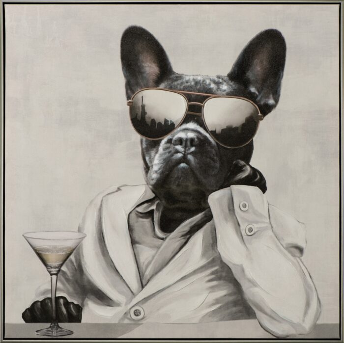 Schilderij 'New York Dog Mafioso I'