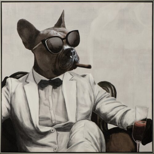 Schilderij 'New York Dog Mafioso II'