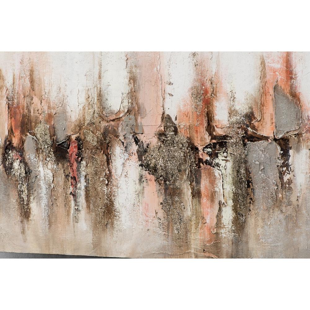 pond tentoonstelling Vul in Schilderij 'Abstract Skyline IV' - 70 x 140 cm - origineel op linnen