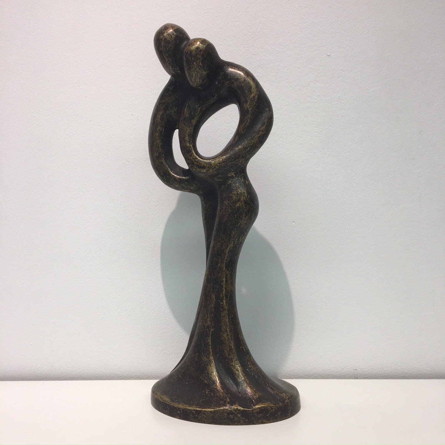 bronzen beeld 'Liefdespaar' - bronzen beeld - 3 cm hoog