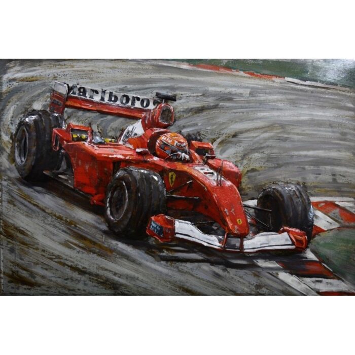 Metal Art 3D schilderij 'Formule 1 Ferrari'