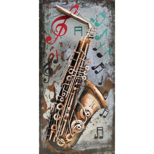 Metal Art 3D schilderij 'Saxofoon'