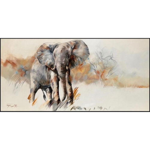 Vanessa Lomas schilderij 'Olifant'