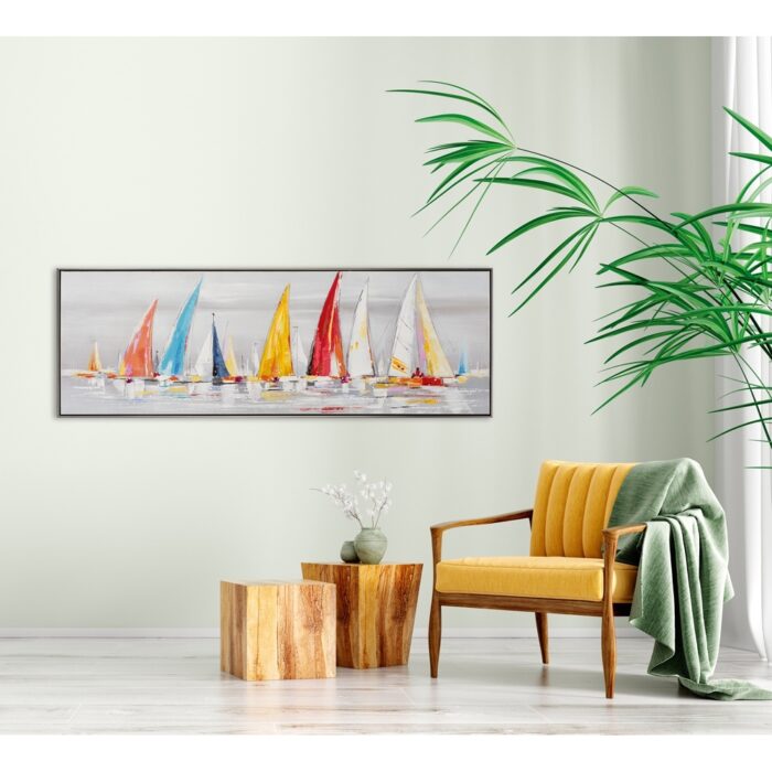 Schilderij 'Colourful Sailboats'