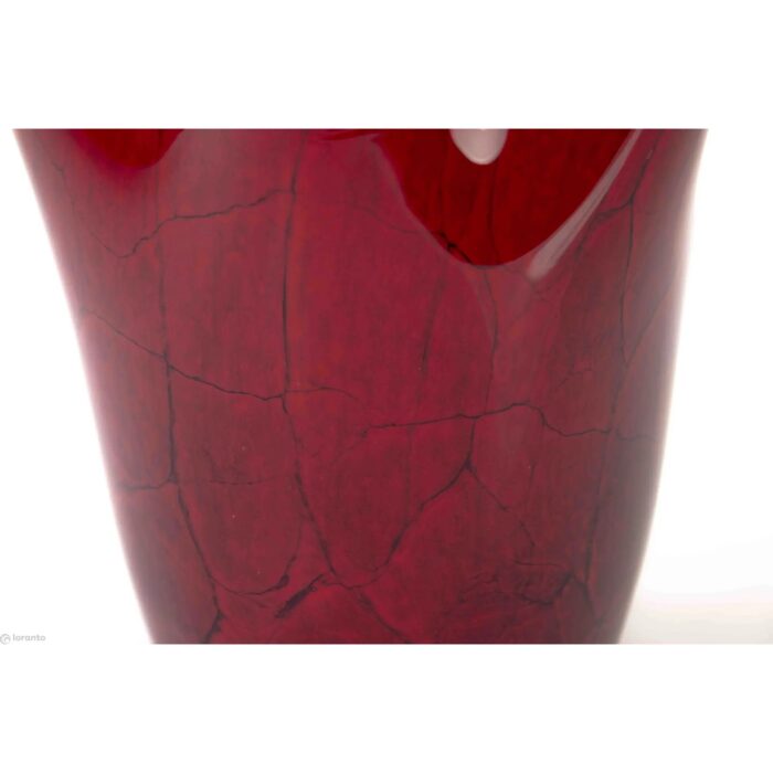 Loranto glazen vaas 'Red Marble'