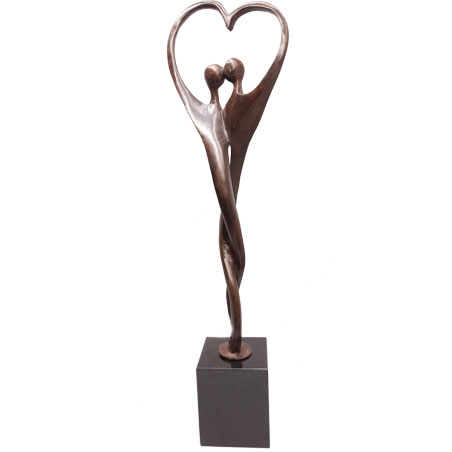 Bronzen beeld 'Liefdeskus'